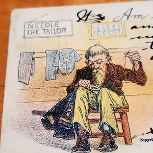 BEN FRANKLIN US 1 Cent Stamp Green EXTREMELY RARE 1706-1790 / Post Card 1905